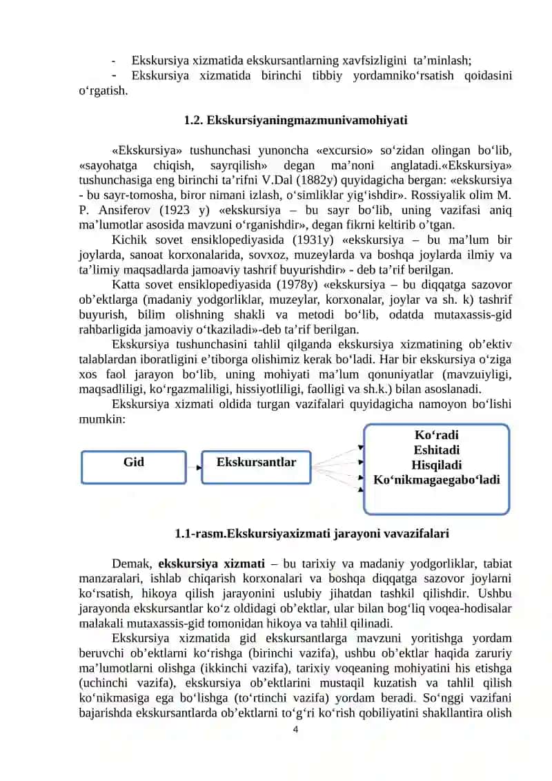 Ekskursiya xizmatini tashkil qilish 4