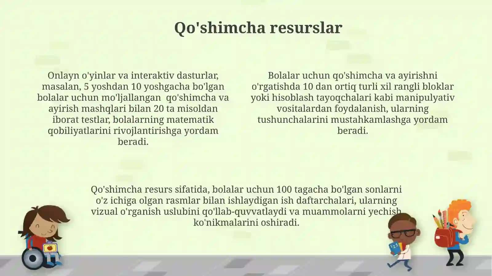 Qo'shish va ayirishni bolalarga o'rgatish 4