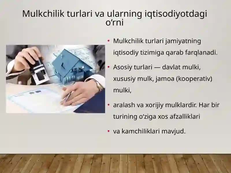 Mulkchilik munosabatlari 4