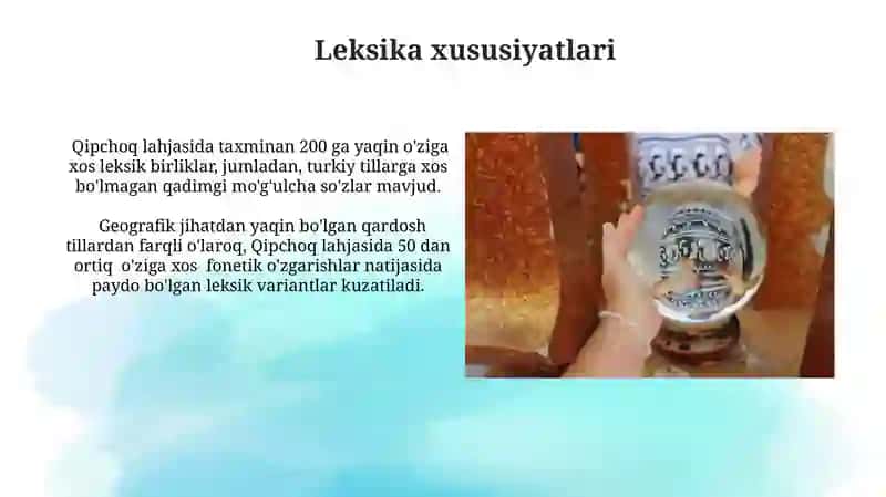Qipchoq lahjasining asosiy xususiyatlari 4