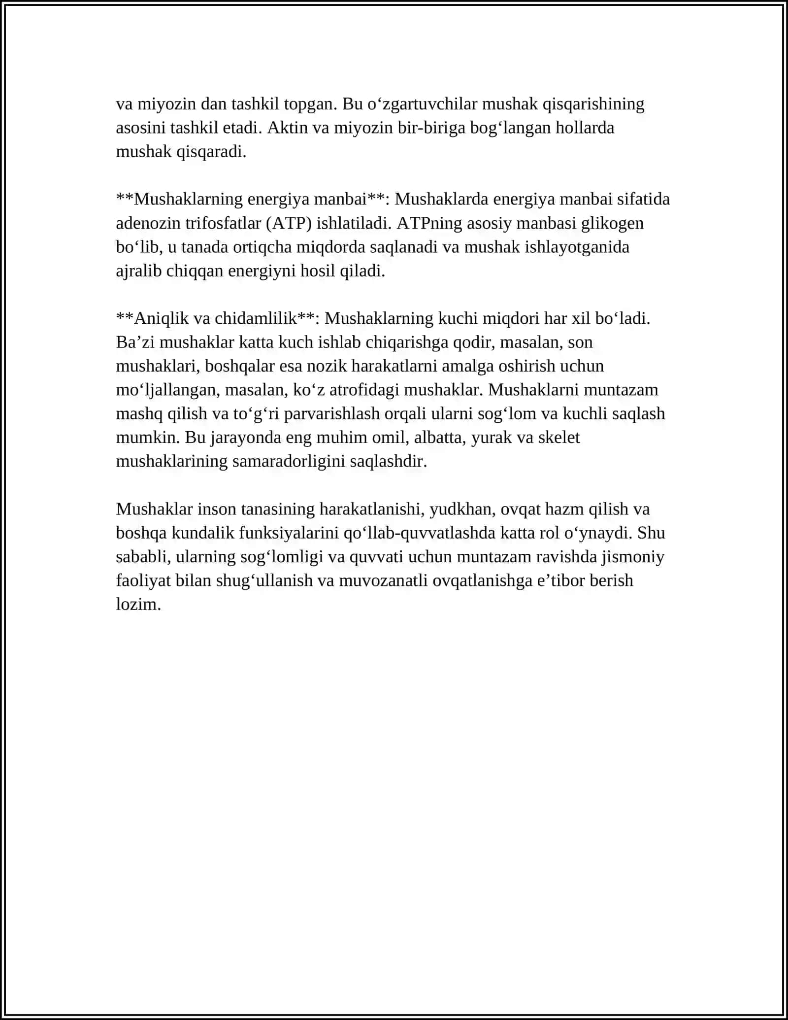 ANATOMIYA FANIDAN MUSKULLAR MAVZUSIDA 4