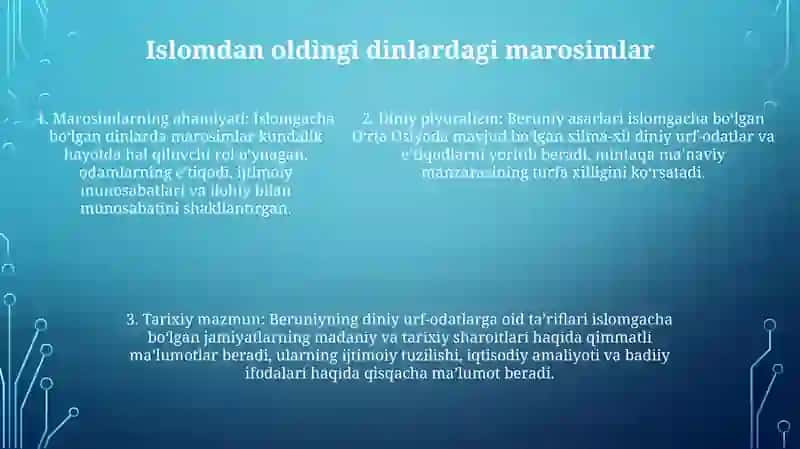 Beruniy Asarlarida Diniy Marosimlarning Yoritilishi 4