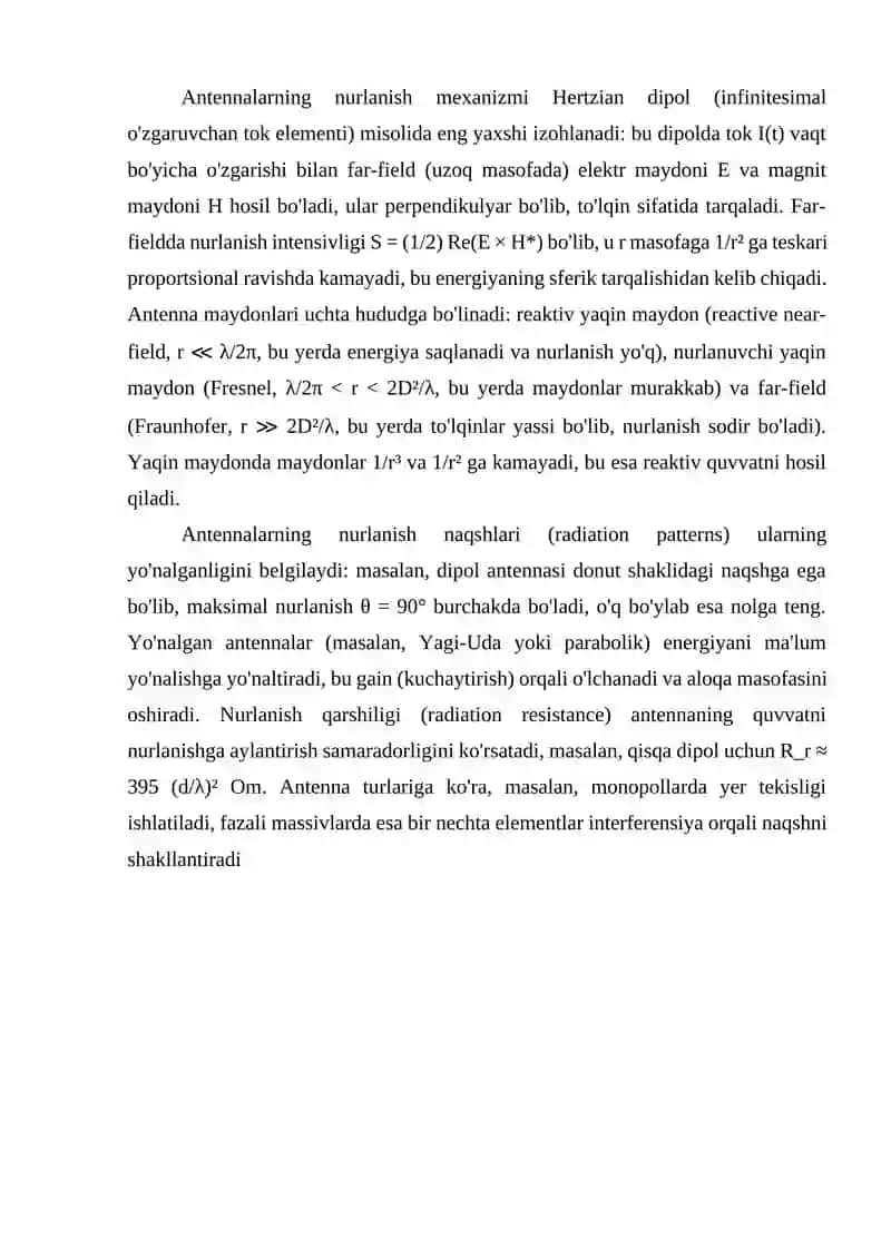 Antennalarning elektromagnit nurlanishlari 4