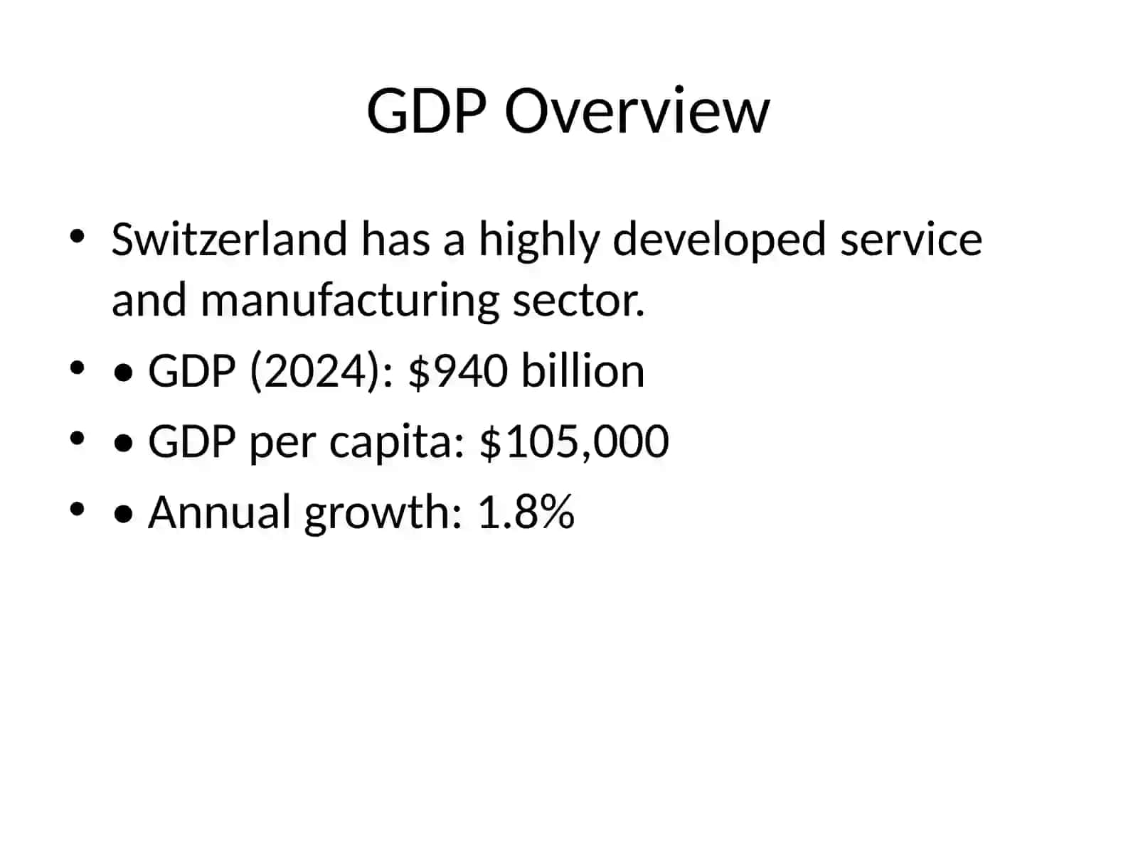 The Economy of Switzerland 4