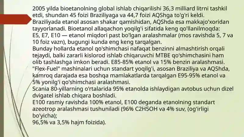 BIOETANOL OLINISH TEXNOLOGIYASI 4
