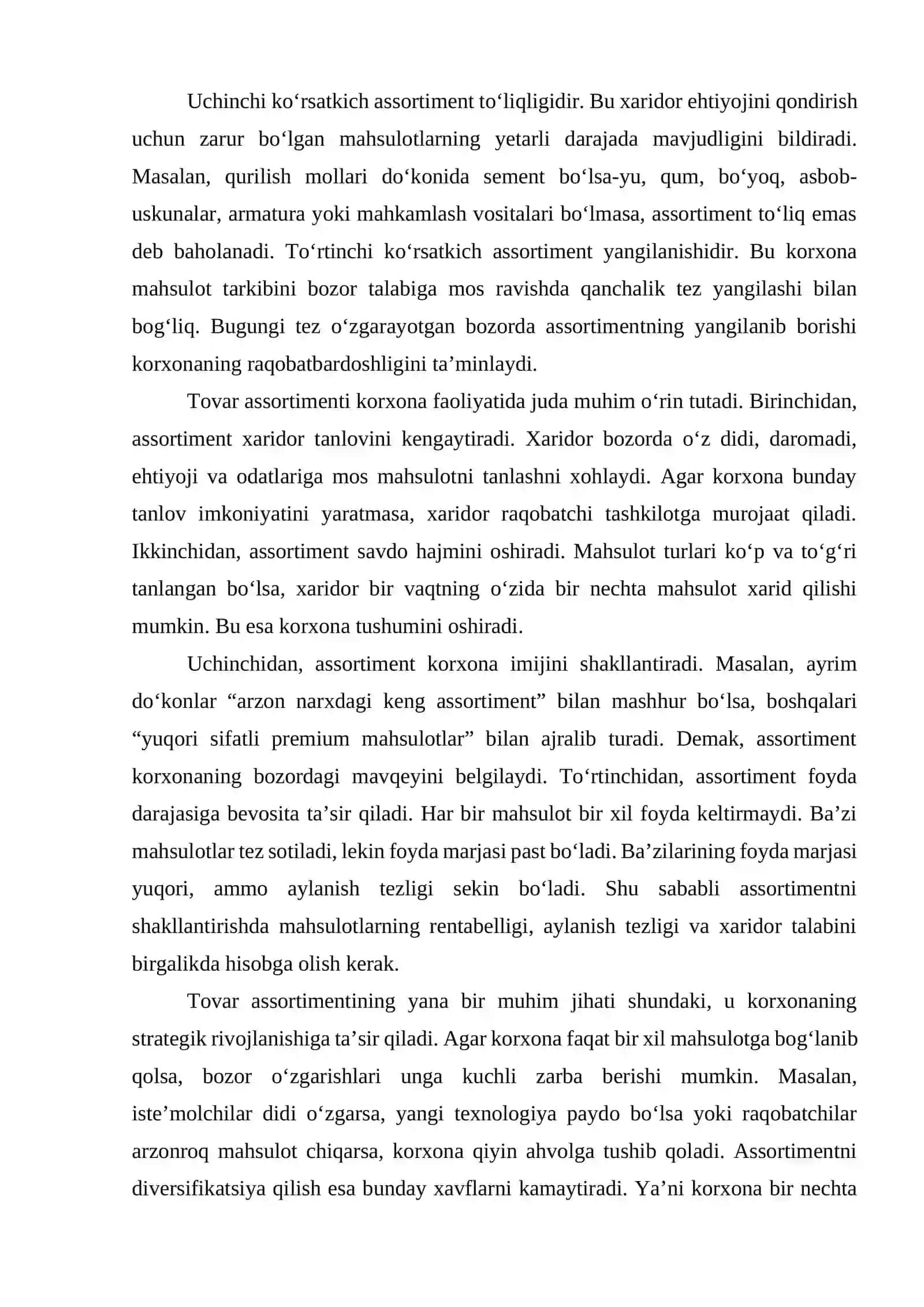 TOVAR ASSORTIMENTINI REJALASHTIRISH 4
