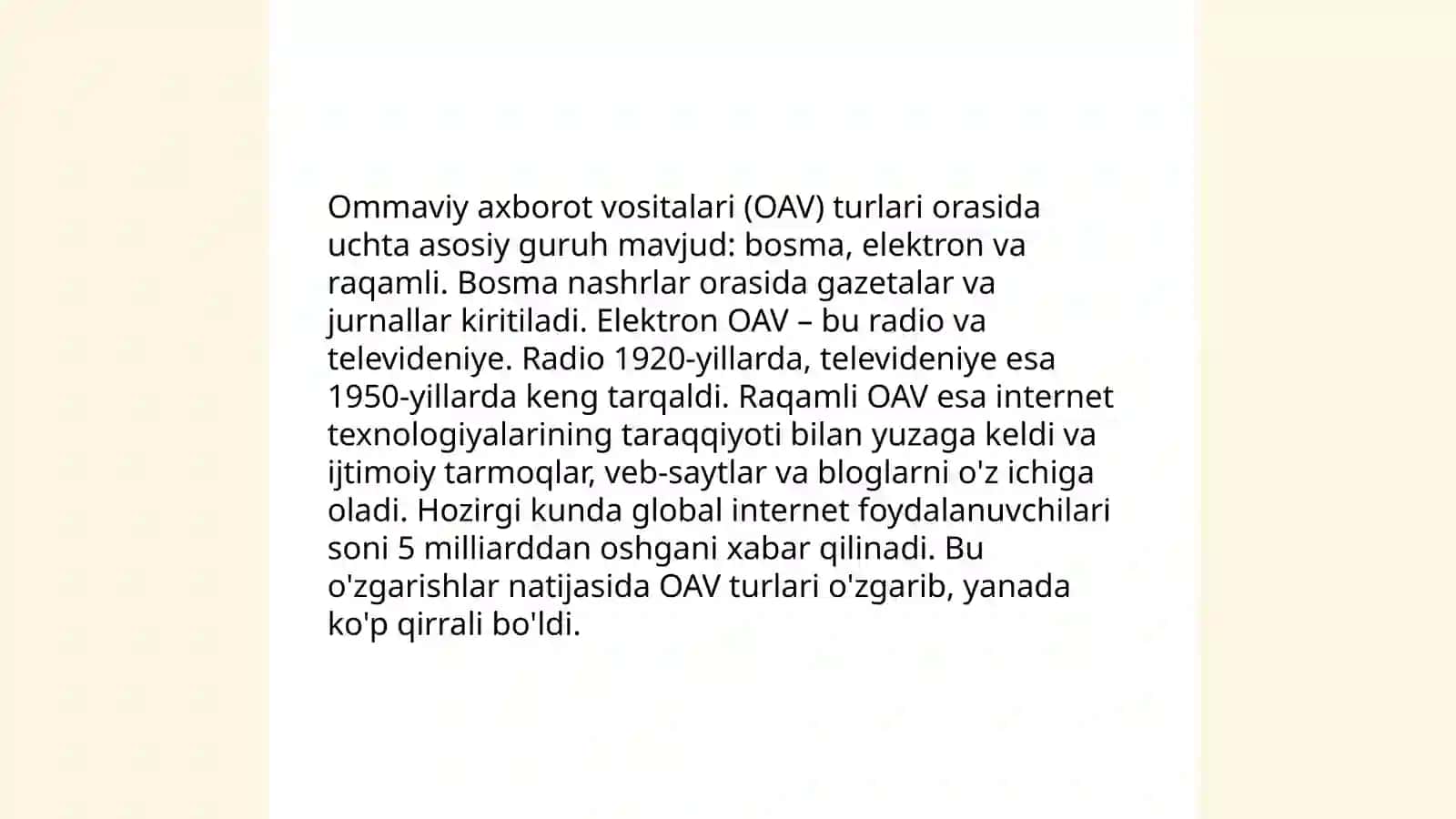 Axborot texnologiyalari rivojlanishi 4