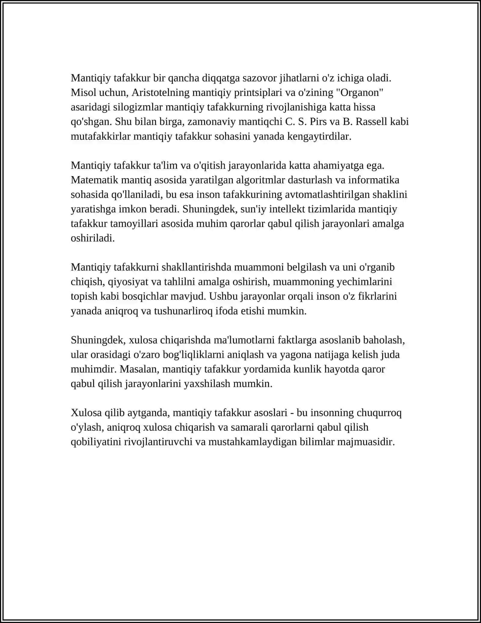 Mantiqiy tafakkur asoslari 4