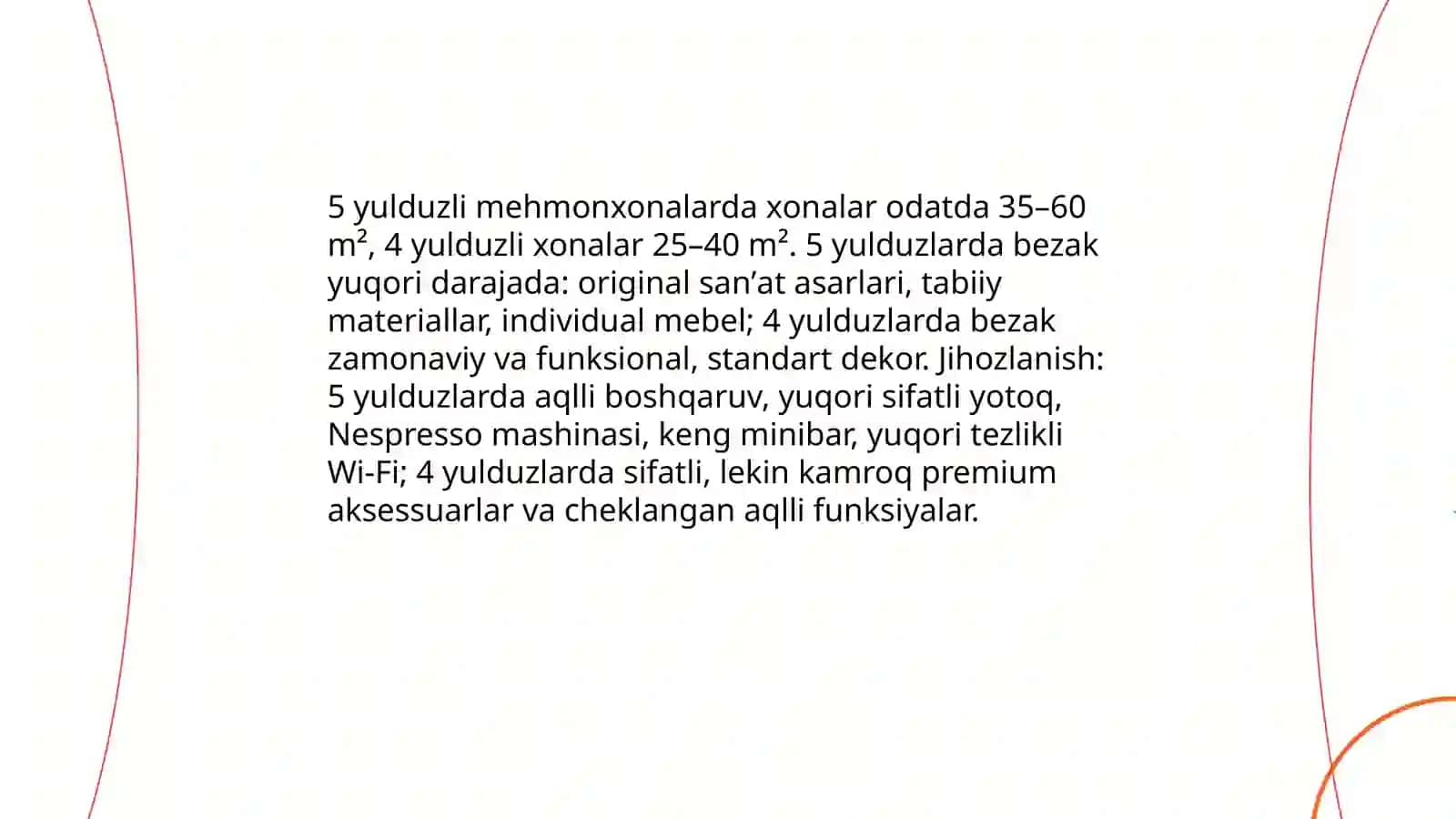 4 yoki 5 yulduzli mehmonxonalar farqi 4