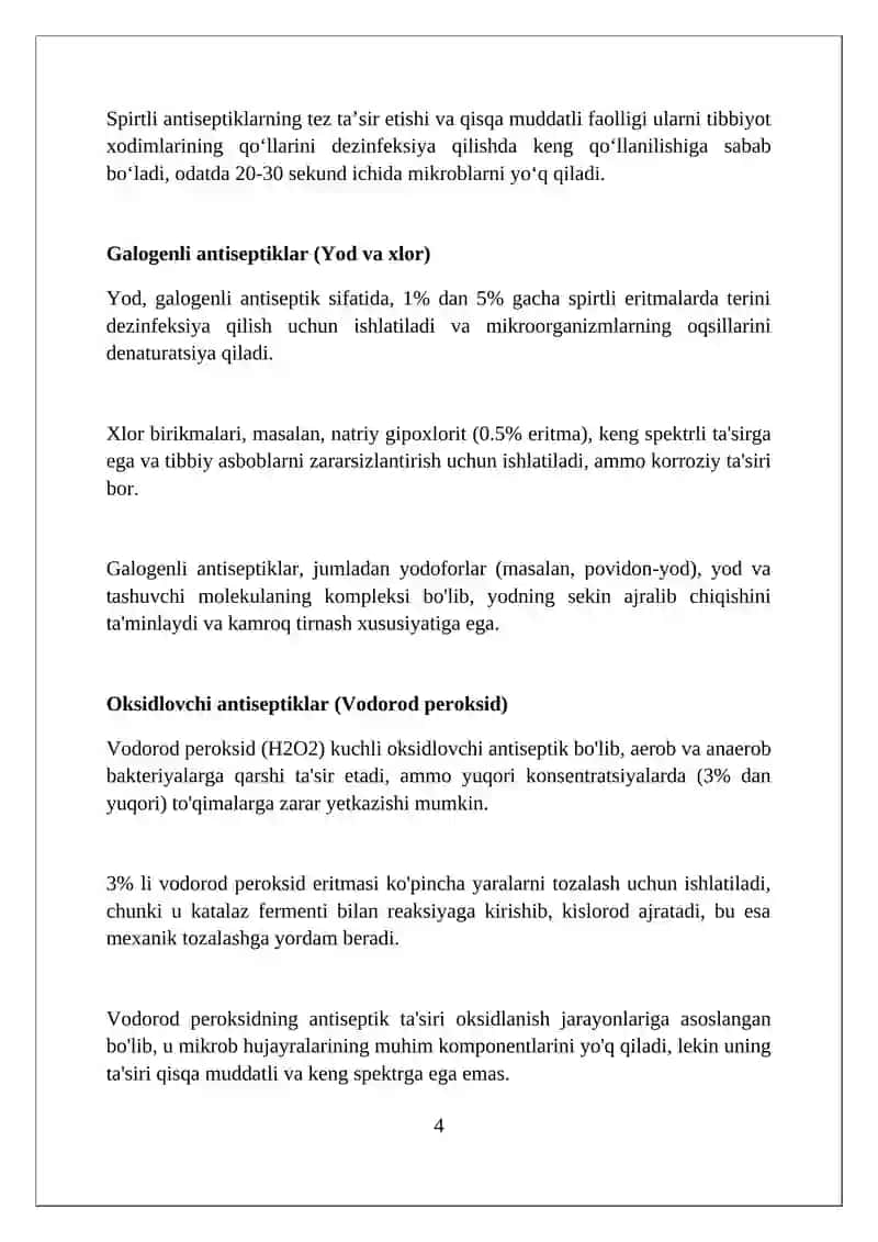 Kimyoviy va biologik antiseptiklar guruxlari va turlari 4