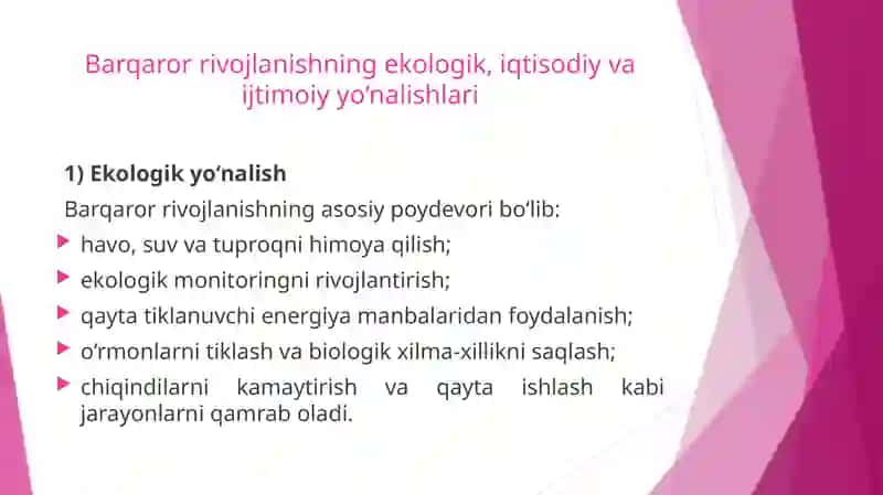 Barqaror rivojlanish konseptsiyasi 4