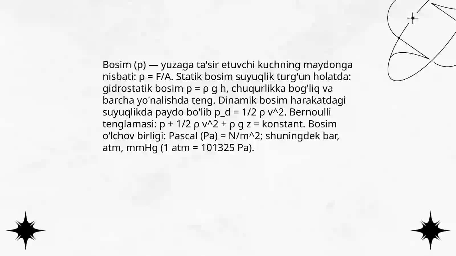 Suyuqlik mehanikasi elementlari 4