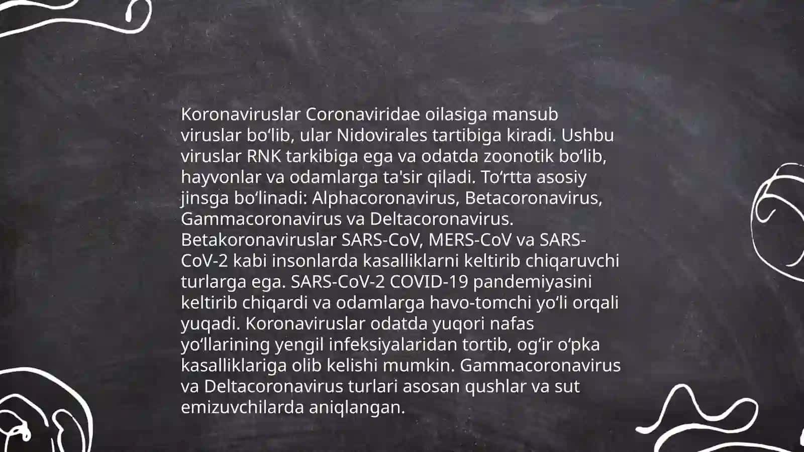 Koronaviruslar oilasi keltirib chiqaradigan kasalliklarning xususiyatlari va ularni laboratoriya diagnostikasi 4