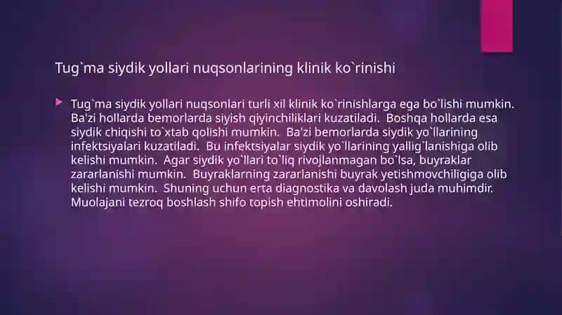 Siydik yo‘llarida tug‘ma nuqsonlarida bajariladigan operatsiyalar. 4