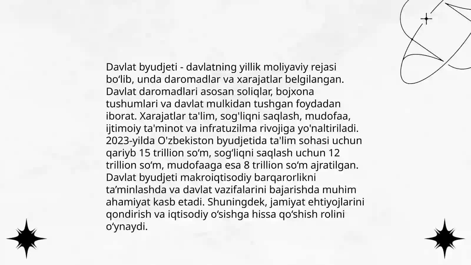Fiskal siyosat budjet definiti va Davlat qarzi 4