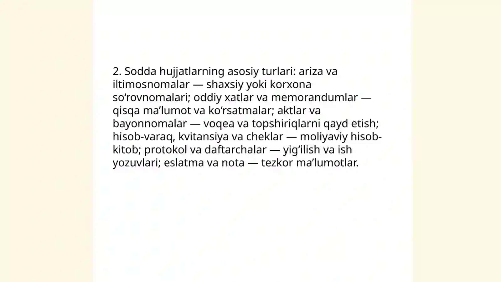 Sodda hujjatlar 4