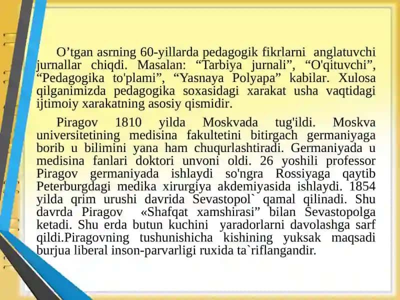 Rus pedagoglari va ularning pedagogik g'oyalari 4