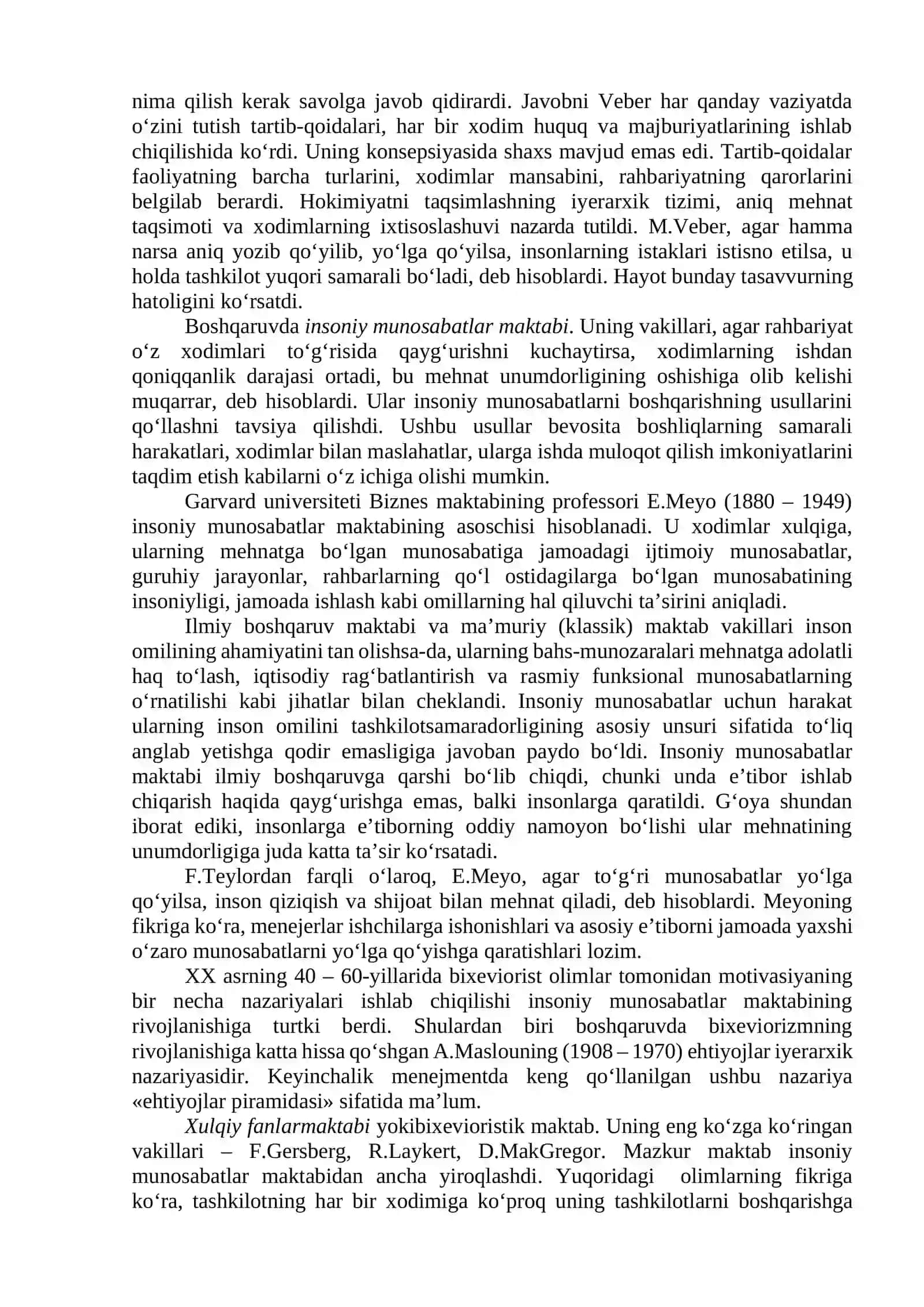 Tashkiliy xulqning nazariy asoslari 4