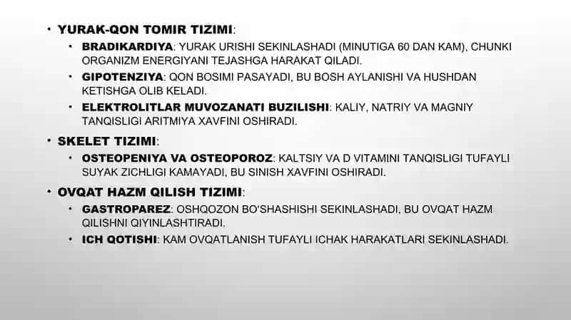Ovqatlanishning buzilishi. Jigar patalogiyasi 4