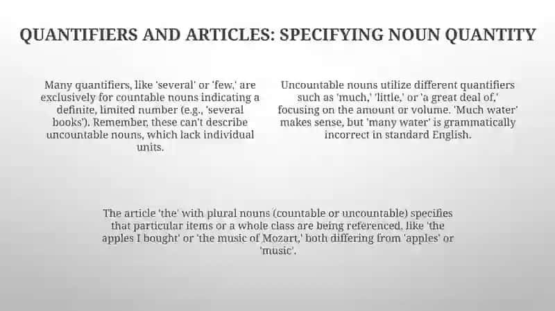 Nouns: Countable vs. Uncountable, Singular vs. Plural 4