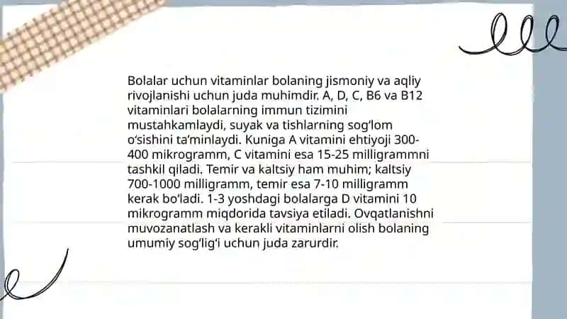 Vitamin preparatlari va ularga retsept yozish 4
