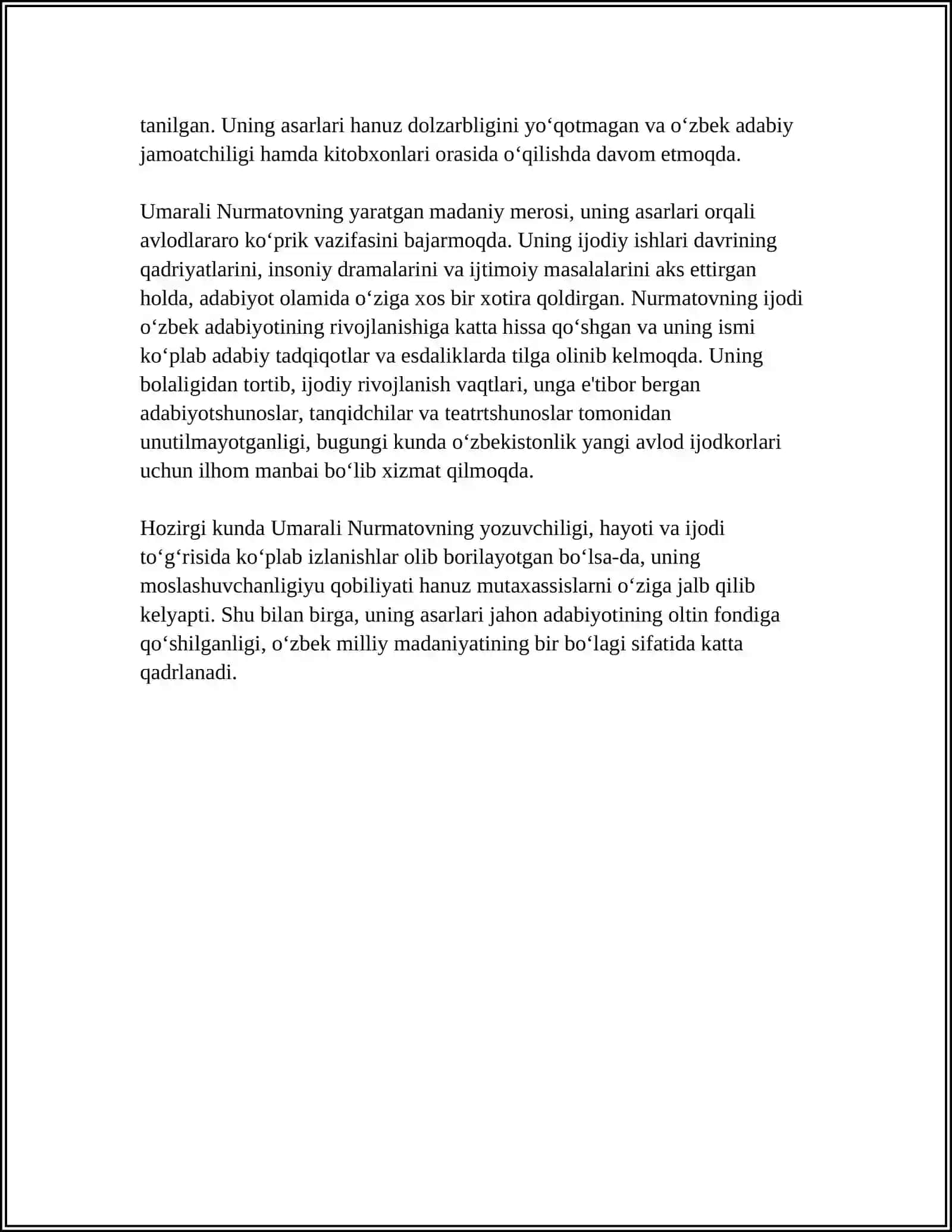 UMARALI NURMATOV IJOD SEHRI 4