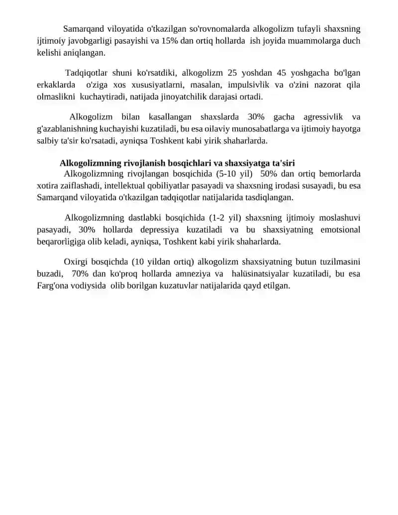 Alkogolizmda shaxs tuzilishidagi oʻzgarishlar 4
