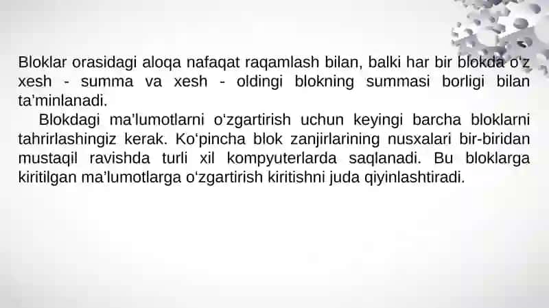 Blokcheyn texnologiyasini asosiy tushunchalar 4