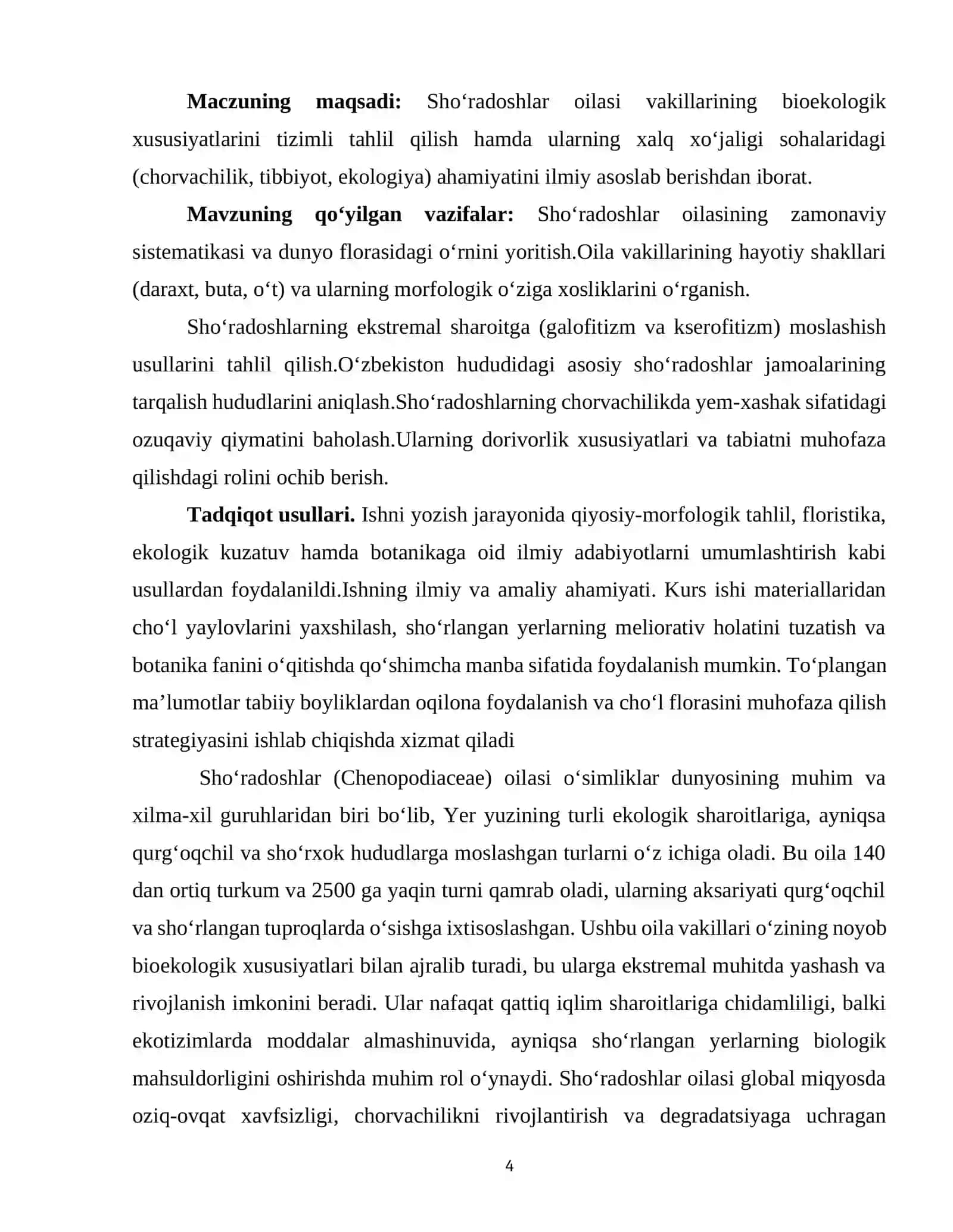 BOTANIKA FANI KURS ISHI 4