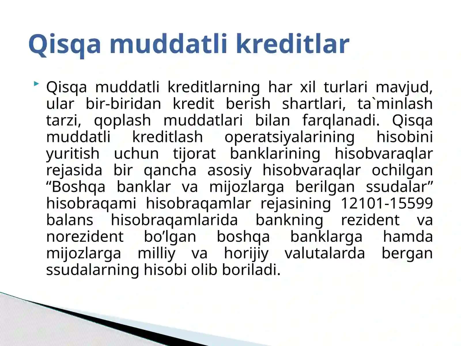 Kredit operatsiyalari hisobi 4