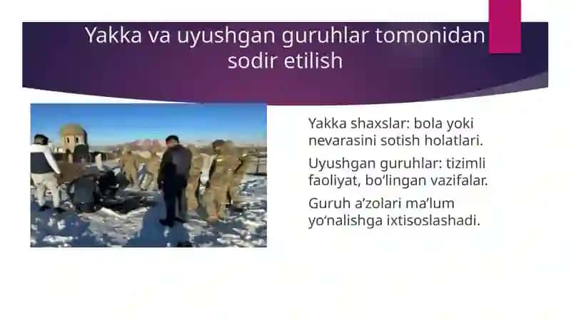 Odam Savdosi Jinoyatlari(Tergovqilish) 4