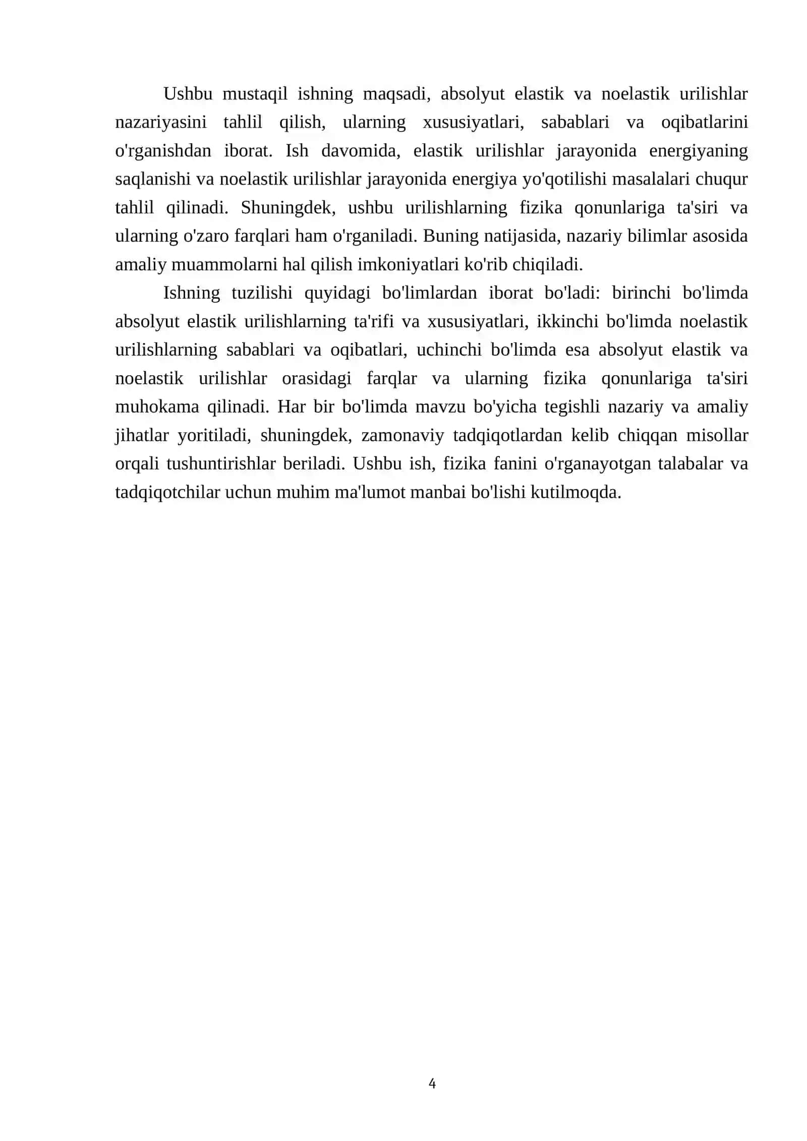 Absolyut elastik va noelastik urilishlar 4
