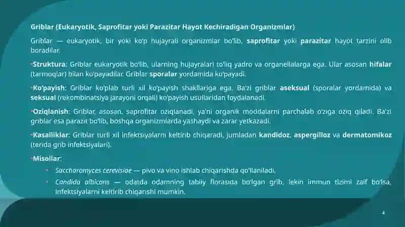 Sistematik guruhlari 4