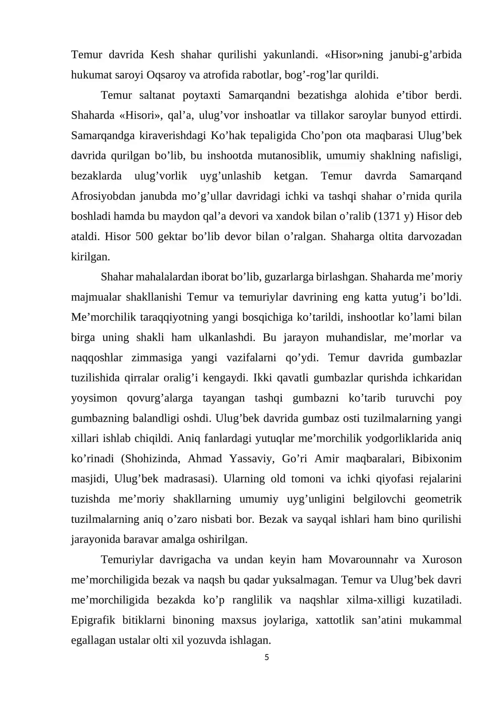 BOB XIV-XV TEMURIYLAR DAVRIDA QURILGAN BINOLAR 4
