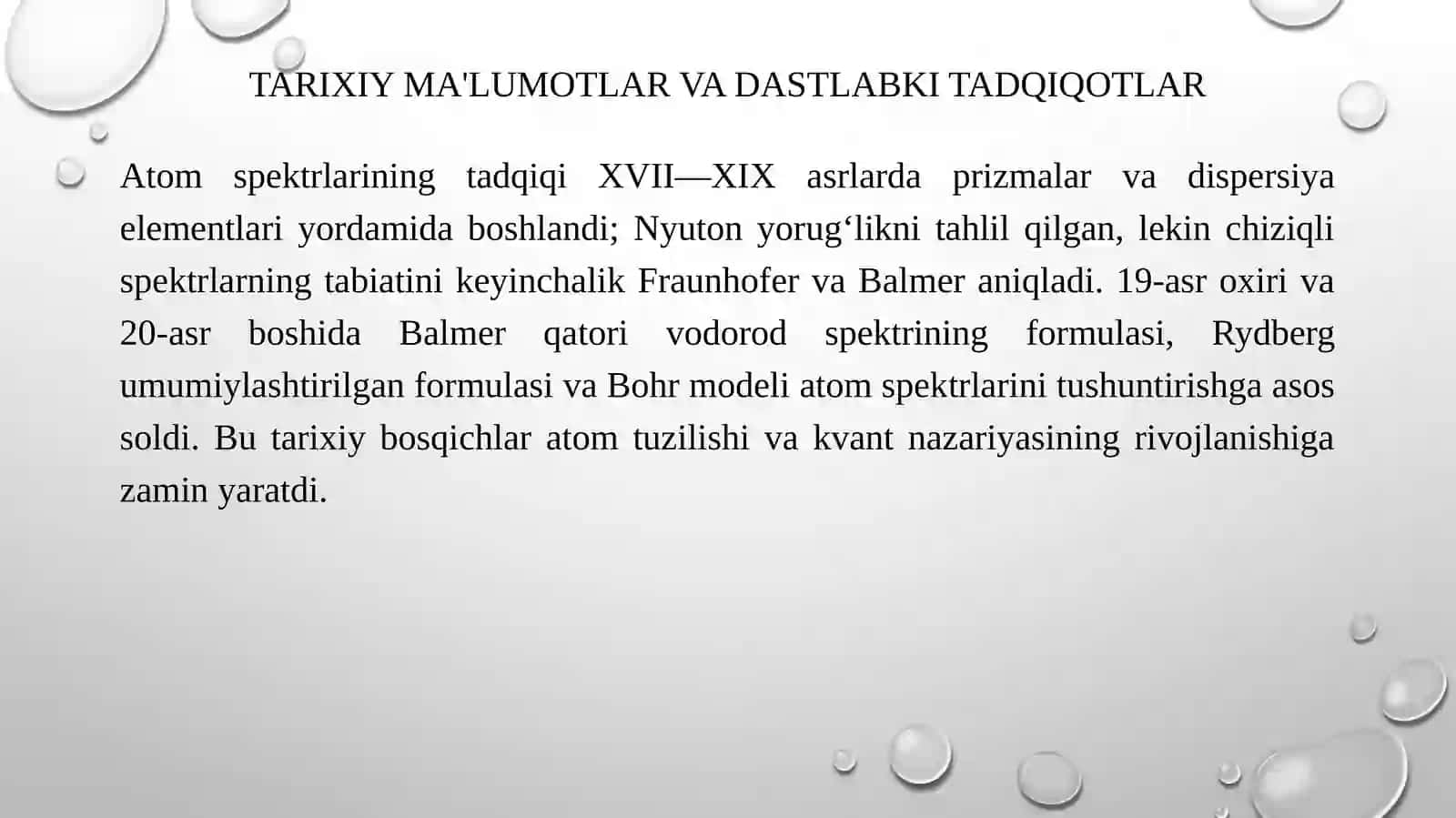 Atomning chiziqli spektrlari 4