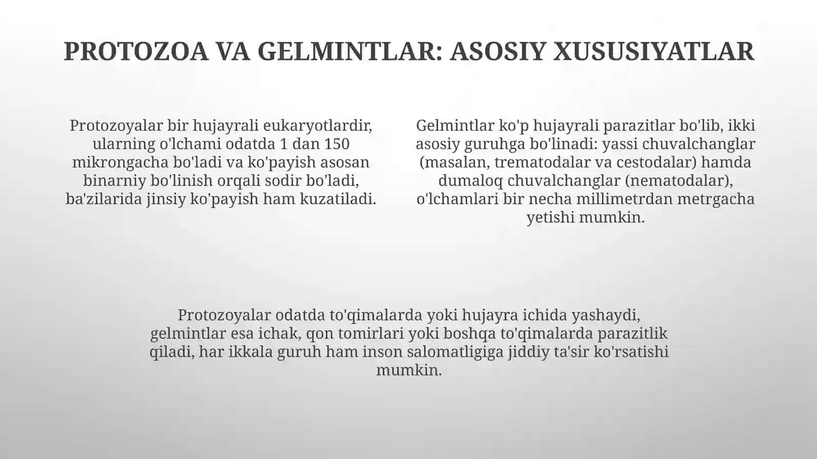 Parazit organizmlar klassifikatsiyasi 4