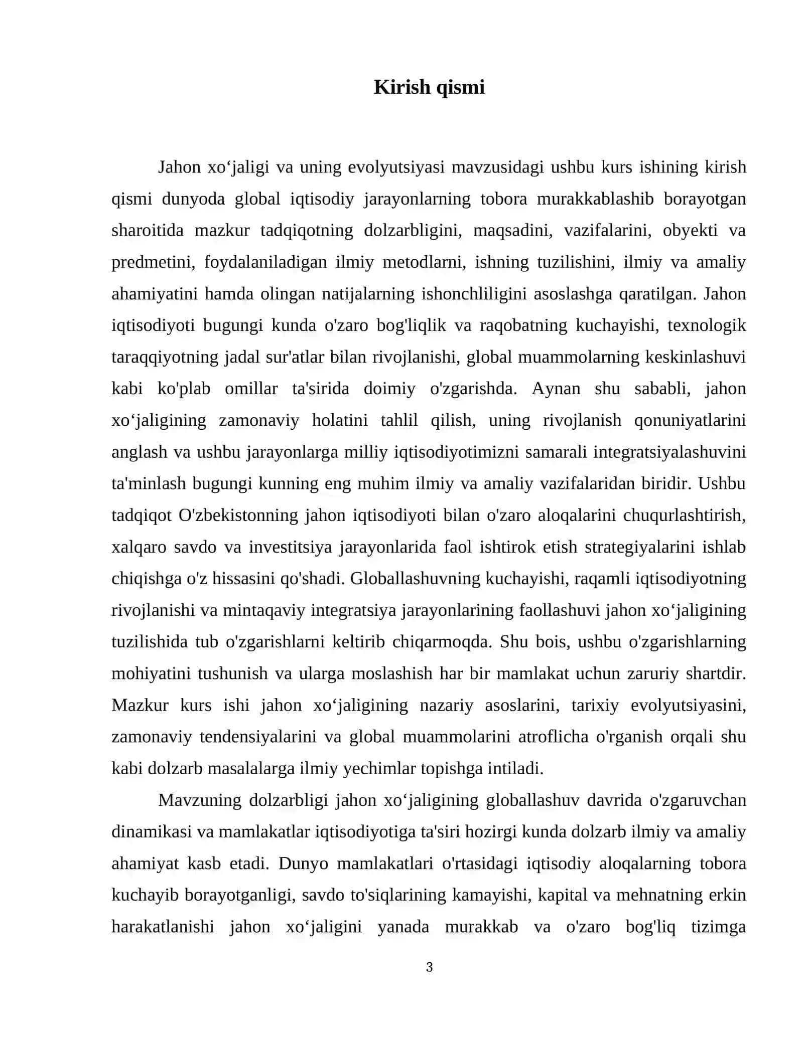 Jahon xoʻjaligi va uning evolyutsiyasi. 4