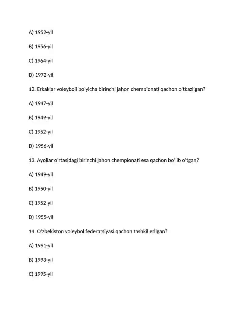 Voleybolning vujudga kelishi va rivojlanish tarixi 4