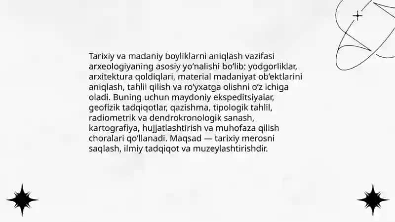 Arxeologiya fanining maqsad va vazifalari 4