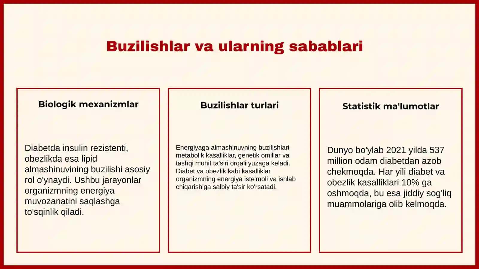 Energiya almashinuvining buzilishlari 4