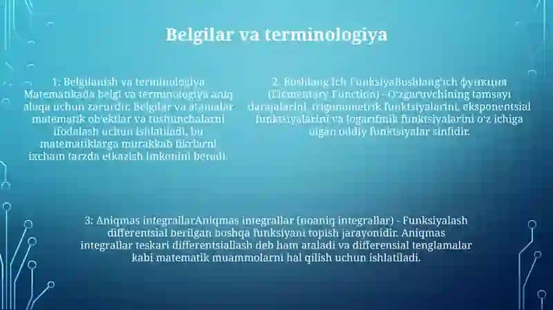 BoshlangʻIch Funksiya Va Aniqmas Integrallar 4