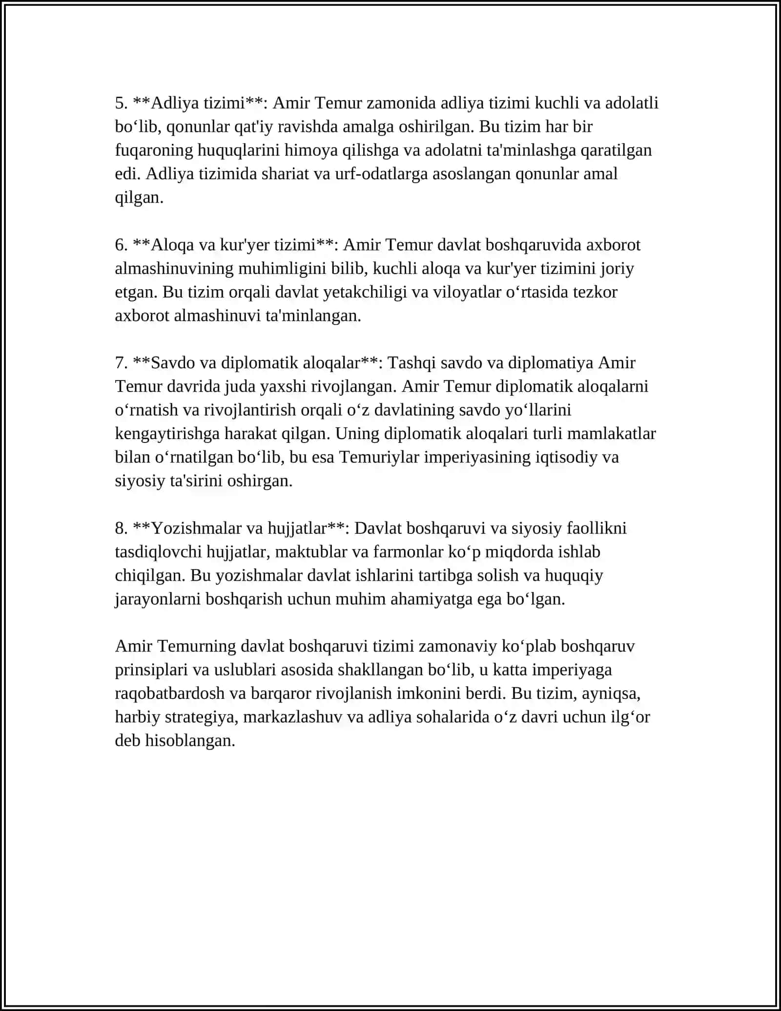 AMIR TEMUR BUYUK DAVLAT ARBOBI 4