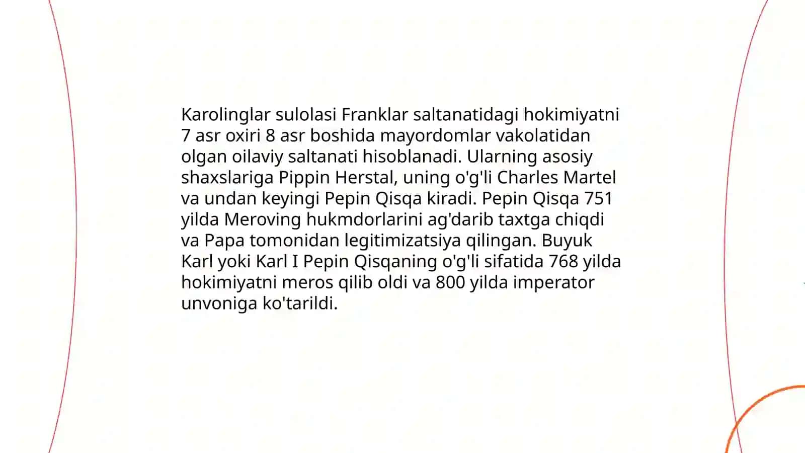 BUYUK KARLNI FRANKLAR IMPERIYASIGA KELISHI 4