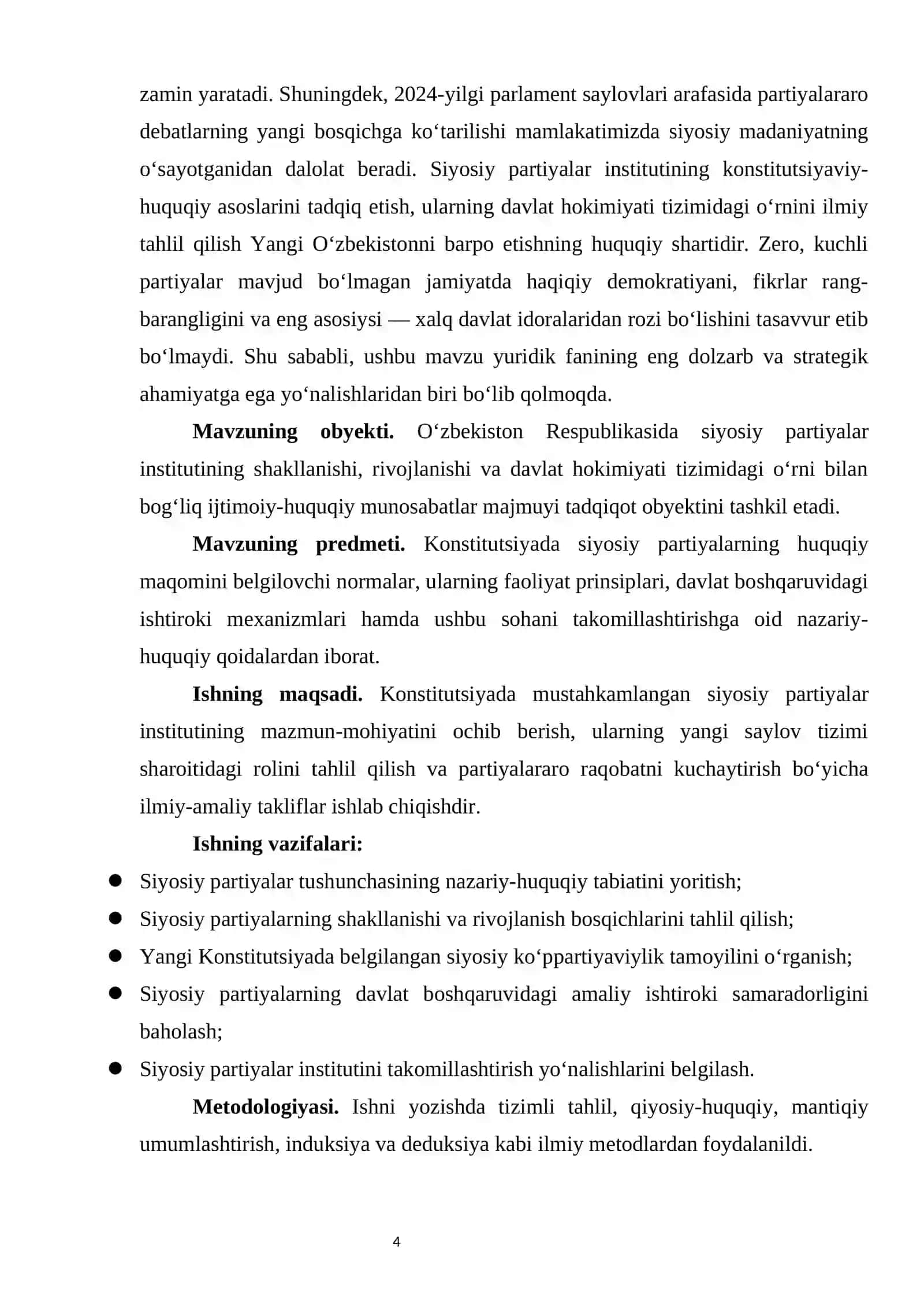 Konstitutsiyada siyosiy partiyalar instituti kurs ishi 4