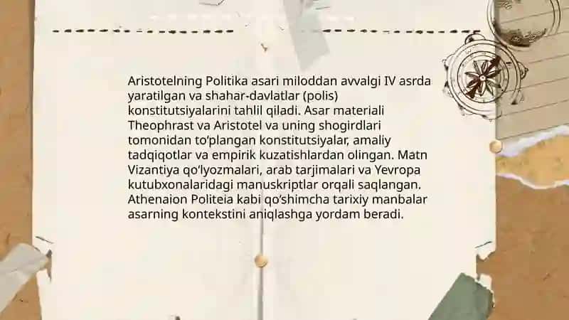 Aristotelning siyosiy va huquqiy talimotlar tarixi 4