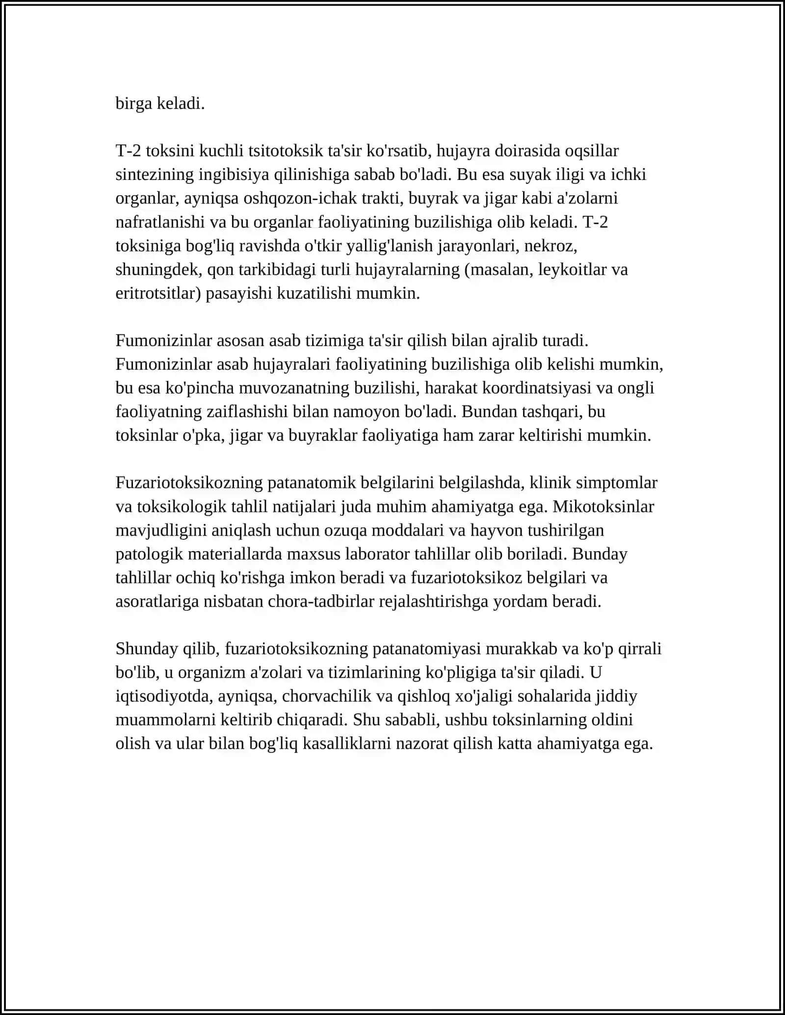 FUZARIOTOKSIKOZNING PATANATOMIYASI 4
