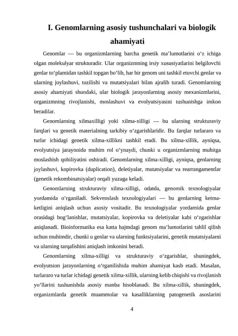 Genomlar asoslari va genetika 4
