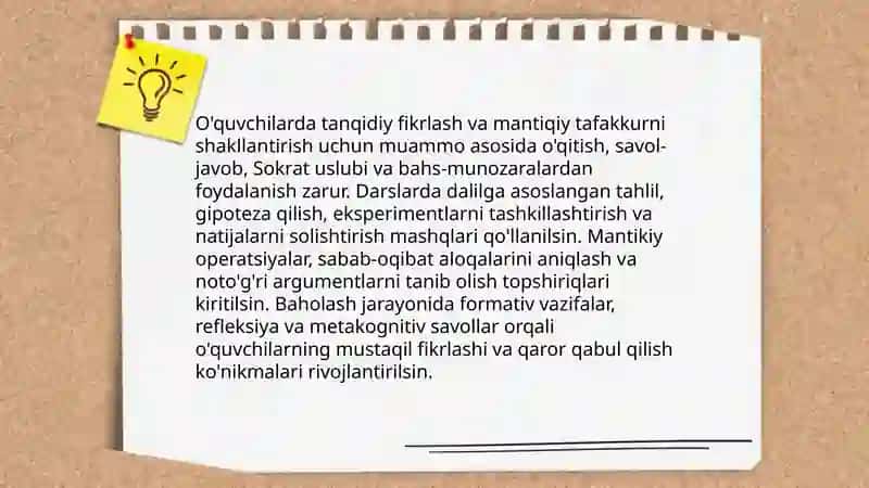 O'quvchilarning ilmiy dunyoqarashini shakllantirish 4