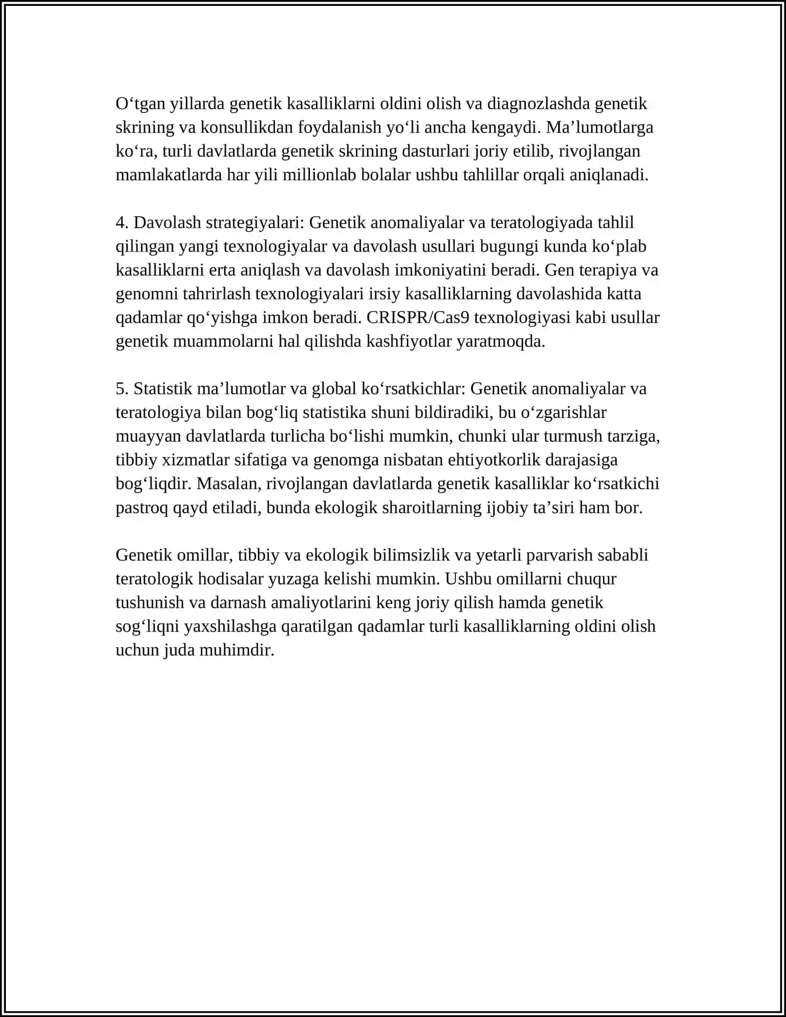 TIBBIYOT GENETIKASIDA TERATOLOGIYA 4