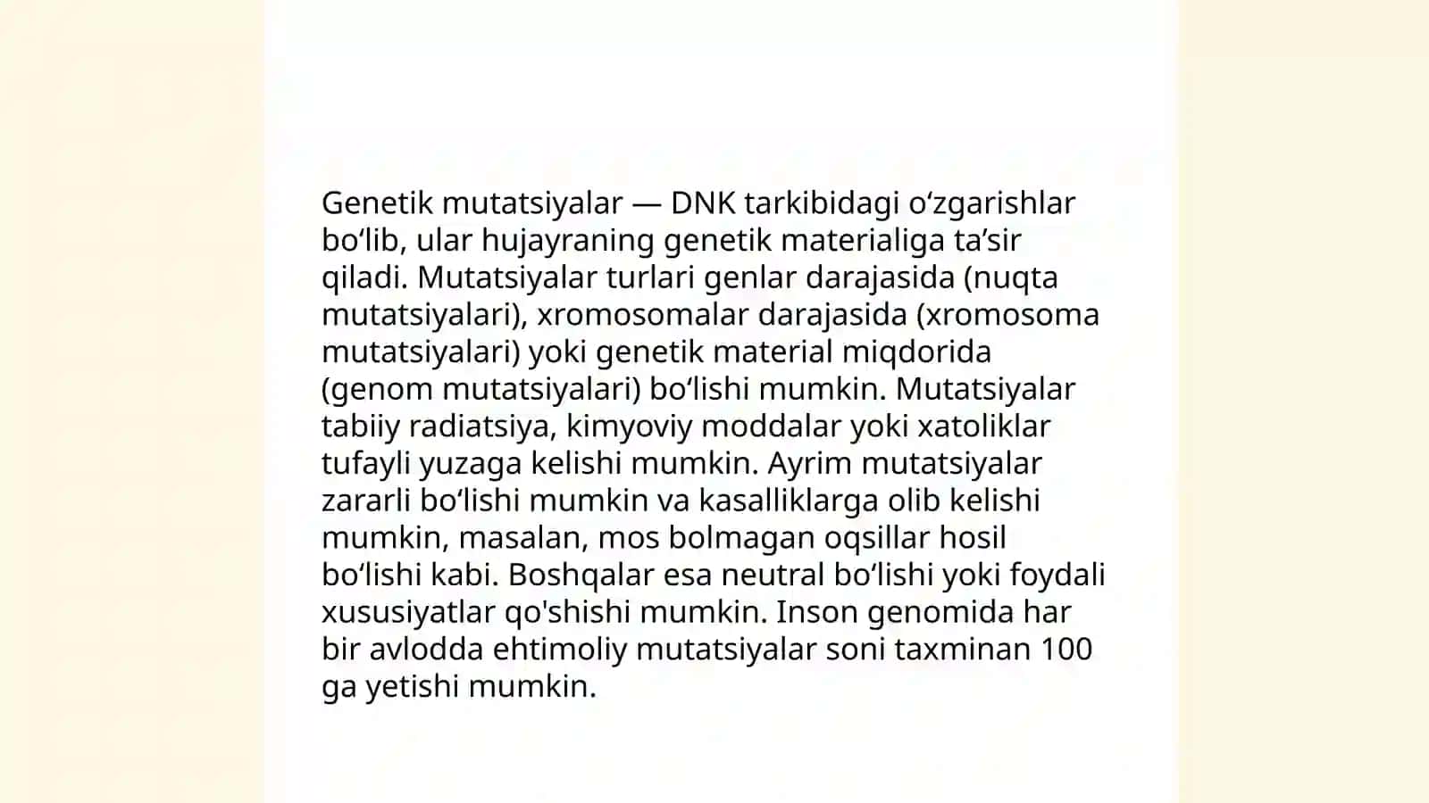 Irsiyat va ozgaruvchanlik 4
